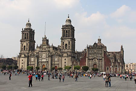 The cathedral in Mexico City