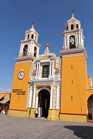 The church in Cholula, Mexico