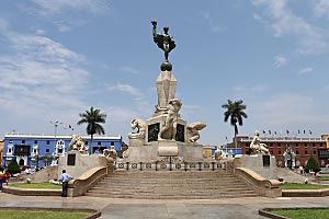 Plaza de Armas, the central place in Trujillo, Peru